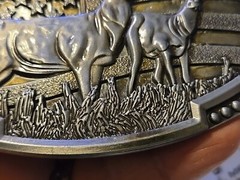 DEER HUNTING BUCK HUNTER / AMERICAN FLAG Metal Belt Buckle