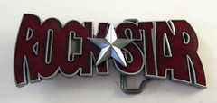 👀 BELT BUCKLE Rock Star Enameled Music Superstar NWOT 👀