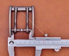Men Heavy Wide Silver Double Pin Prong Leathercraft Belt Buckle Fits 45mm Strap
