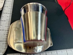 Shot Glass Cup and Holder Reflective Silver Color Perfect Bar Gag Belt Buckle