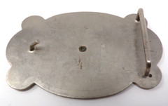 Metal Silver Tone Vintage Arrow Head Oval Belt Buckle Collectible