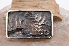 Big Cottonwood Canyon Topographic Belt Buckle | Hand Poured Bronze | 3D Map