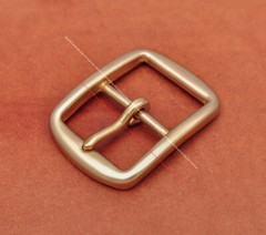 Real Solid Brass Center Bar Tongue Pin DIY Leather Belt Buckle Fits 39mm Strap