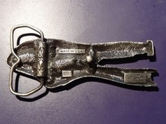 1980 Bergamont Brassworks Vice Grip Buckle « Mr. Fix It » Delevan Wisconsin