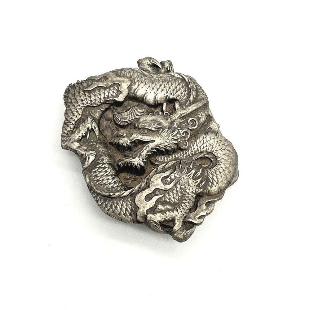 Vintage 1984 Bergamot Brass Works Double Dragon Belt Buckle L-149 Made in USA