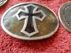 Gothic Black with Silver Cross Belt Buckles Lot Of 2