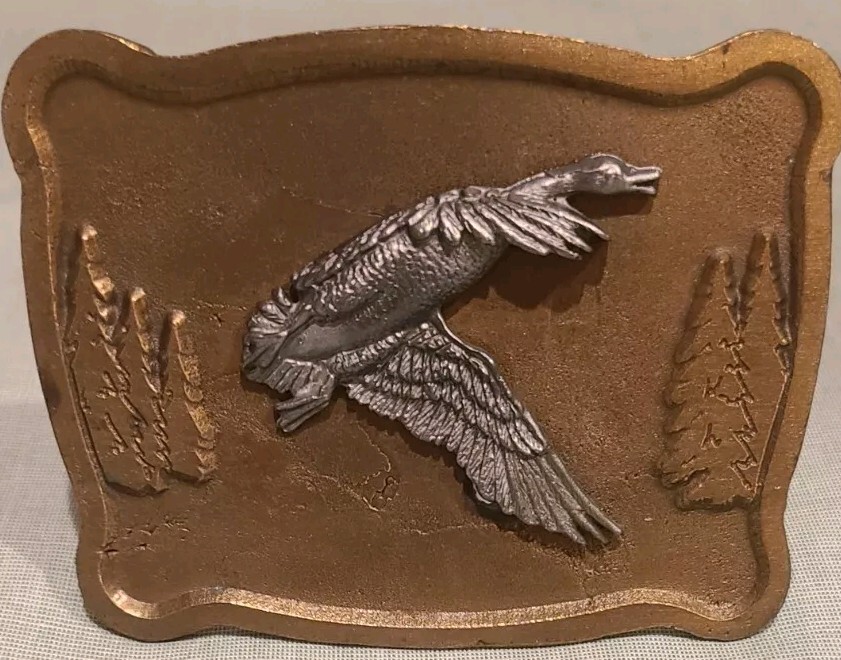 Belt Buckle Mens Flying Duck