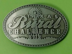 Belt Buckle Texas Rural Challenge Windmill Scenery Pewter Color 4 x 2 1/2&Prime;
