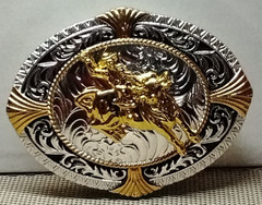 BULL RIDING COWBOY Western Belt Buckle Hebilla Vaquera