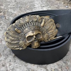 Mens Belt Buckle « APACH » Solid Handmade Brass Buckle Vintage Viking Brass Buckle