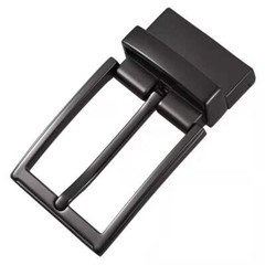 Men Reversible Belt Head Rotary Pin Buckle Alloy Metal Belt Buckle Single Prong