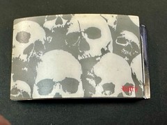 Multiple Skulls Silver Tone Picture unique Belt Buckle – Blood Red Batra