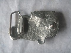 trucker semi tractor trailer truck pewter belt buckle