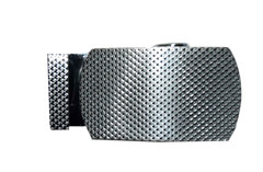 Men&rsquo;s Belt Buckle Auto sliding Self locking ratcheting track line silver buckle