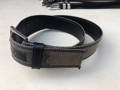 Men’s Vtg Versace Signature Medusa Print Leather Belt B3729 Made In Italy 34/85