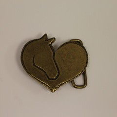 Belt buckle horse head buckle removable buckle belt buckle old brass