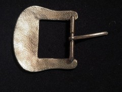 Vintage Western Style Belt Buckle Silver Tone Engraved Scroll Design
