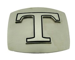 Men Women Vintage Silver Metal Initial Western A-Z Belt Buckle Cowboy Cowgirl