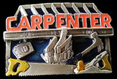 Carpenter Workshop Wood Tape Handsaw Tool Profession Belt Buckle