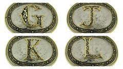 Vintage Styles Initial Letter a z Belt Buckle Western Cowboy Cowgirl rodeo Texas
