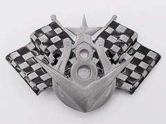 V8 Racing Flags Racecar Novelty Gift Belt Buckle (New)
