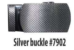 Men&rsquo;s Belt Buckle Auto sliding Self locking ratcheting track line silver buckle