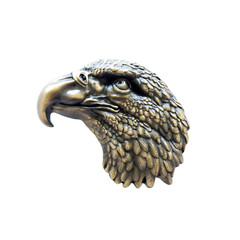Vintage Bronze Plated Eagle Head Western Belt Buckle