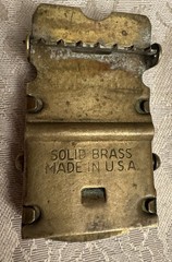 Solid Brass Autogrip Belt Buckle for Men, Brown, Made in USA & Japan, MPN 11-121
