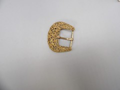 Belt Buckle, Ladies Vintage Filigreed 3&Prime; x 2 1/2&Prime; Fits 1 1/2&Prime; Wide Belt. Brass.