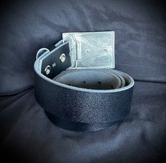 Belt Buckle Industrial Minimalist Sphere Grid Silver 2.75” OOAK Darren McNeese