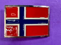 Flag of Norway Country Red Blue New Patriotic Belt Buckle