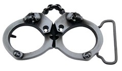 Men Handcuffs Belt Buckle Hand Cuff Rock Skull Seleton Antique Metal Halloween