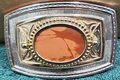 Western Gold Tone, Polished Stone Belt Buckle