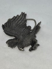 VINTAGE BERGAMOT BRASS WORKS USA AMERICAN BALD EAGLE BELT BUCKLE B-146