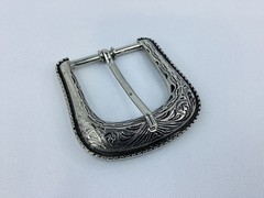 Cody James Engraved Western Belt Buckle Silver Tone W2-3/8” x L2-1/2”