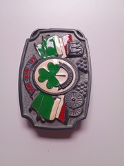 Tanside Ltd Ireland Fighting Irish Belt Buckle W/Shamrock Flag Vintage 2004DD236