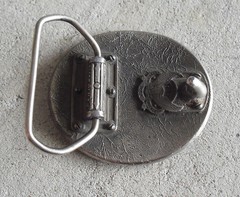 Vintage Michelin Man Belt Buckle 2 3/8&Prime; Wide