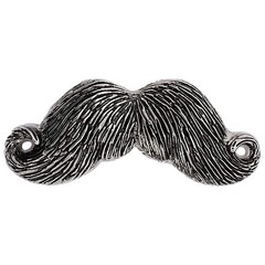NEW Men Silver Metal Fashion Belt Buckle Big Mustache Shape Handlebar Jeans Pant