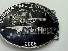 Summer Safety Challenge First Fleet 05 Driver Truckers Safety Award Belt Buckle