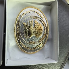 vintage NAHC life member BELT BUCKLE north american hunting club WESTERN nra