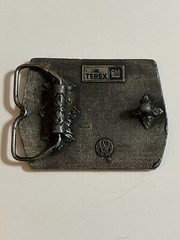 TEREX by GM Heavy Equipment Belt Buckle Silver Tone Unbranded USA 3” x 2” VTG