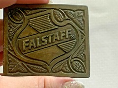 1975 Falstaff Belt Buckle Beer Alcohol Advertising U-168 Beramot Brass Works