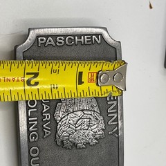 HIT LINE USA PASCHEN KENNY JARVA 22 HOLING OUT Belt Buckle Pewter Tone NEW