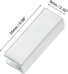Belt Buckle End Tips, Rectangle Webbing Zipper Tips Clip Buckles with Screws for