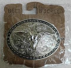 Western Rodeo, Bull Riding with 3-D Bull or Steer metal belt Buckle, New! #8