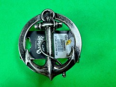 Round Openwork Anchor with Wrapped Rope Nautical Theme Body Rage Belt Buckle
