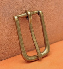 Antique Brass Long Big Heavy Single Pin Leather Belt Buckle fits 40mm Strap