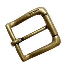 Classic Solid Brass Buckle Antique Roller Belt Buckle fits 1-1/8&Prime; (30mm) Wide
