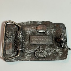 Vintage Western Train Buckle Metal American Railroad Steam Engine Sisskiyou 1986