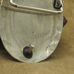 Southwest Nickel Belt Buckle with Buffalo Head